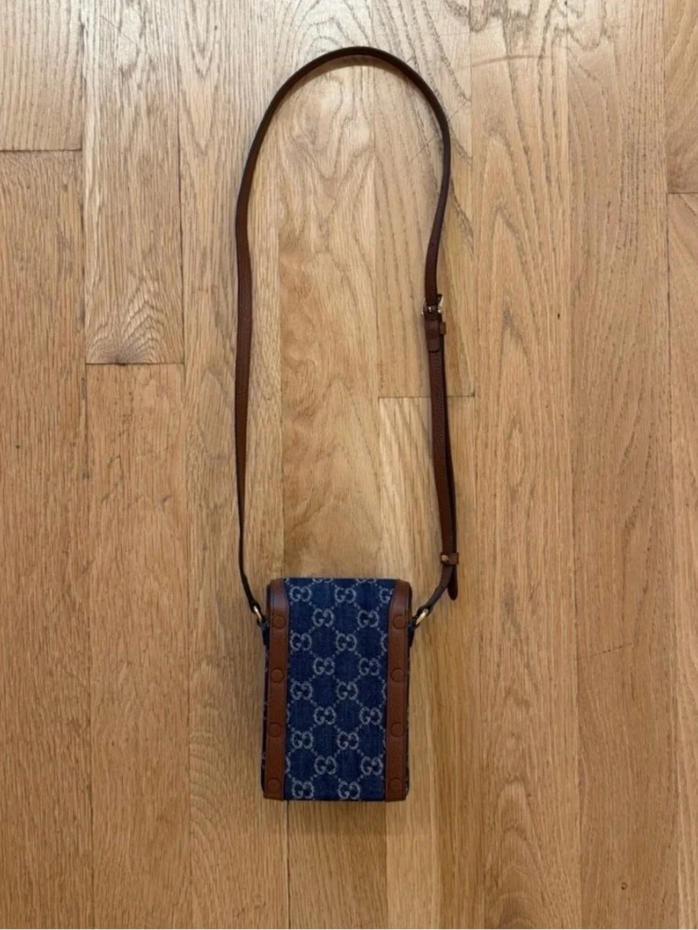 Gucci GG Denim Horsebit Mini Bag/Crossbody Wallet — Brand New, Never Worn. NWT